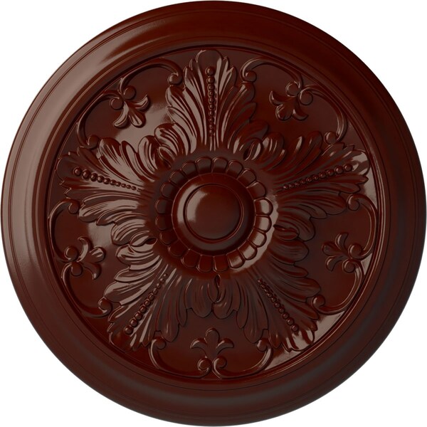 Ekena Millwork Vienna Ceiling Medallion (Fits Canopies up to 3 1/4"), 16 7/8"OD x 5/8"P, Brushed Mahogany CM17VIBMF - main